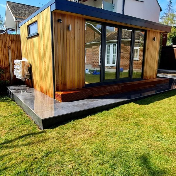 Raised walkway for garden room london